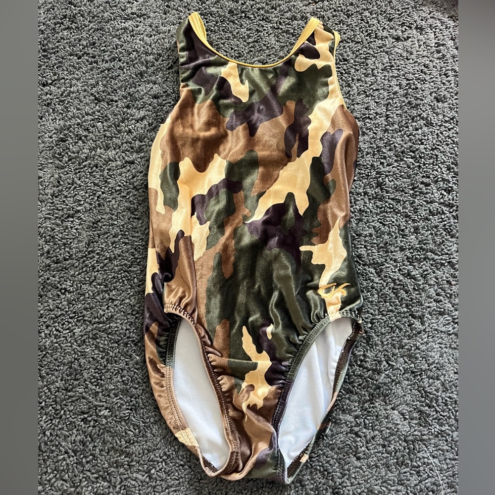 Camo velvet GK leotard adult small